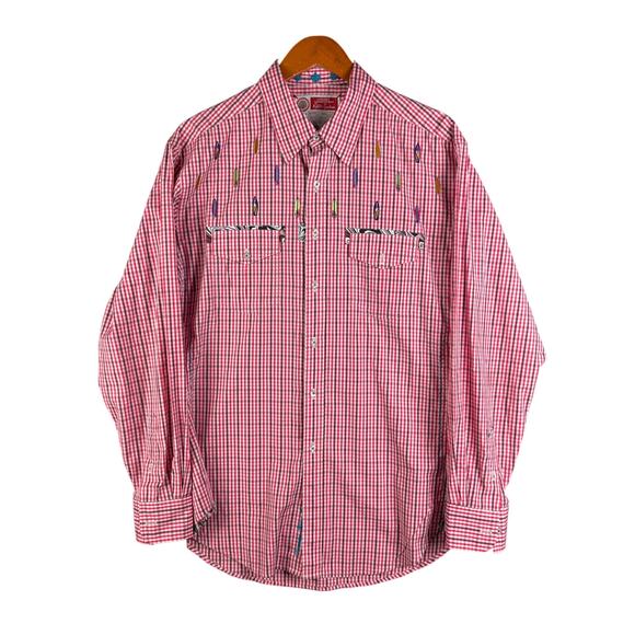 Robert Graham The Freshly Laundered Button Up‎ Shirt Surfboard Red Mens Large - Picture 1 of 7